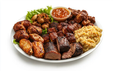 Closeup of Juneteenth Freedom Day Community Isolated On White Background.