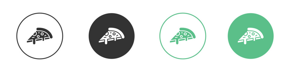 Pizza slice icons collection in flat style. icon vector design
