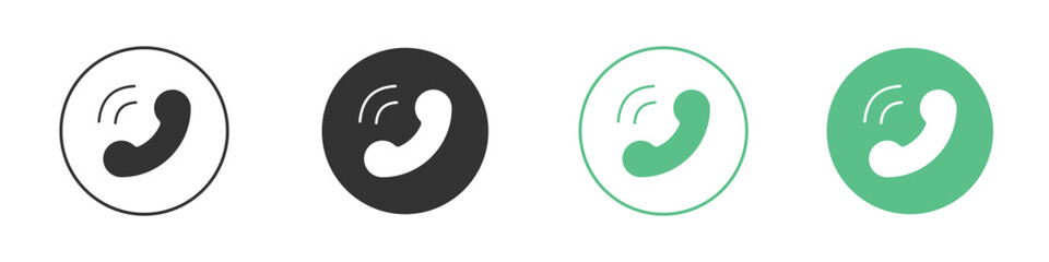 Phone call icons collection in flat style. icon vector design