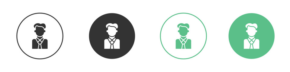 Man icons collection in flat style. icon vector design