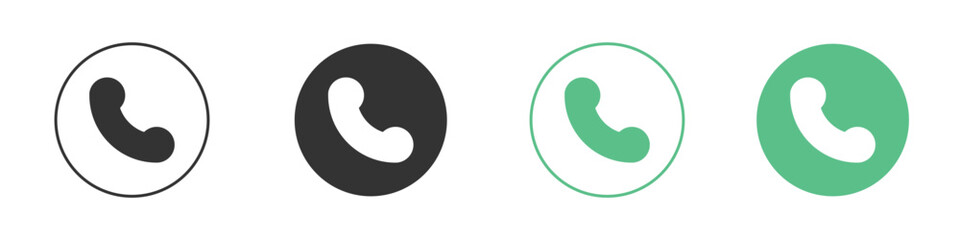 Incoming Call icons collection in flat style. icon vector design