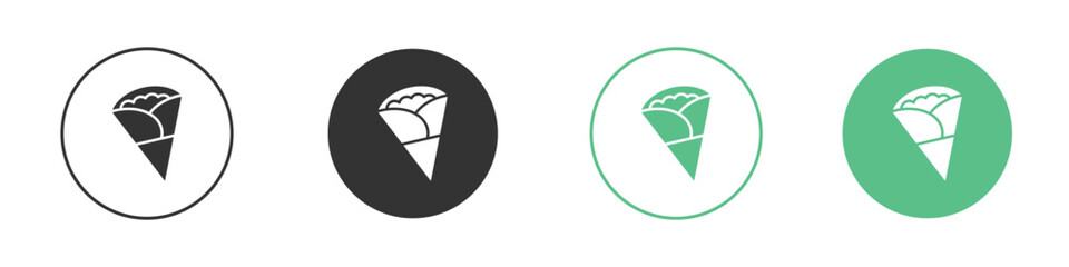 Crepe icons collection in flat style. icon vector design