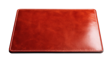 Red leather tablet cover,  smooth texture