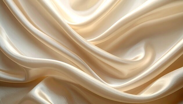 Beige Silk Fabric Soft Texture