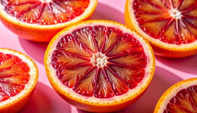 Citrus Blood Orange Slice Pastel Pink