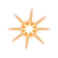 Orange glowing burst with transparent background

