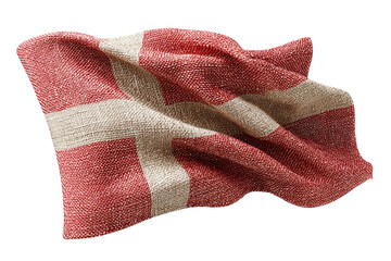 A waving Danish flag, textured with a fabric weave