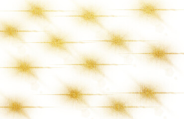 Fototapeta premium golden repetitive pattern of golden lens flares and light streaks on transparent background
