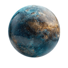 Detailed sphere, resembling a planet, with mottled colors