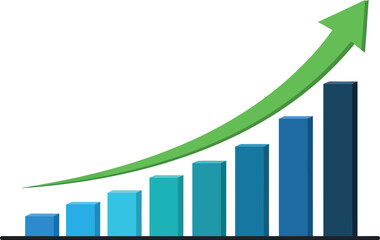 Positive business performance chart with a green success arrow.