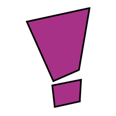 カクカクびっくり（紫色）