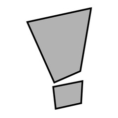 カクカクびっくり（灰色）