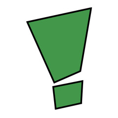 カクカクびっくり（緑色）