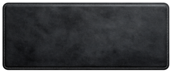 Dark gray/black textured rectangular surface with subtle stitching