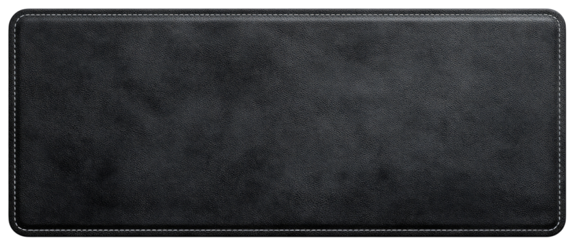 Dark gray/black textured rectangular surface with subtle stitching