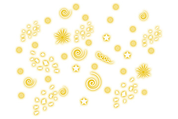 Abstract geometric pattern with golden elements design