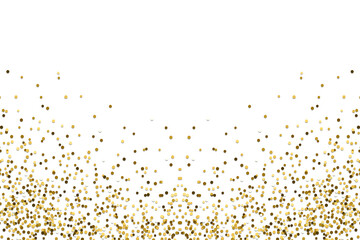 Luxurious Gold Glitter Confetti on Black Background Texture