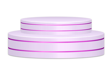 Two tiered cake simple illustration with pink accents