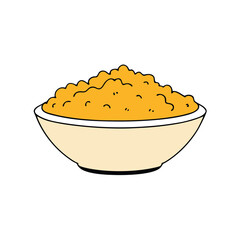 Delicious macaroni and cheese bowl with golden breadcrumbs banner