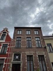 Brick facade of a old building