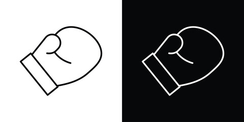 Boxing glove icon logo black vector. suitable for any business website designs