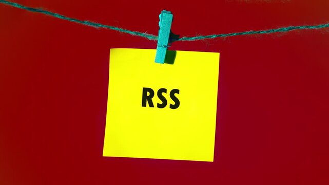 RSS Aircraft Animation. Social media concept. 4K on a yellow sticker on a red background
