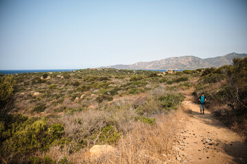 hiking in the mountains