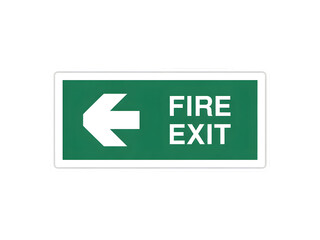 Green Fire Exit Sign with White Arrow