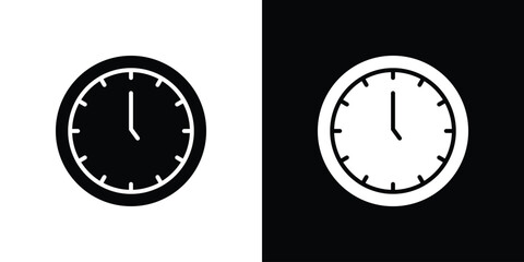 Time clock icon. vector art. solid style pictogram