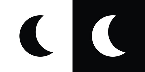 Moon icon. vector art. solid style pictogram © Craft Studio