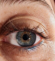 close up of female eye
