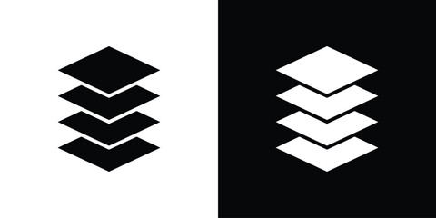 Layers icon. vector art. solid style pictogram