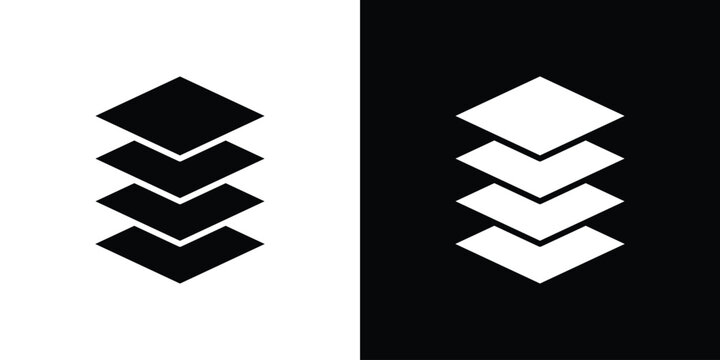 Layers icon. vector art. solid style pictogram