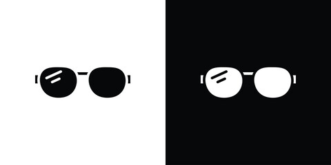 Glasses icon. vector art. solid style pictogram