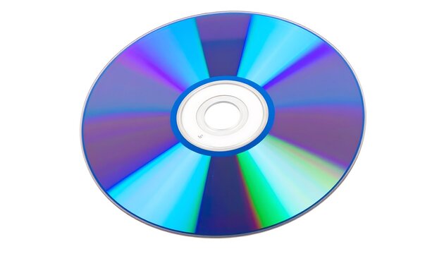 Circular disc with iridescent colors