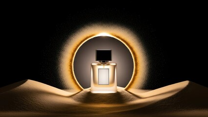 Golden Halo Perfume Bottle