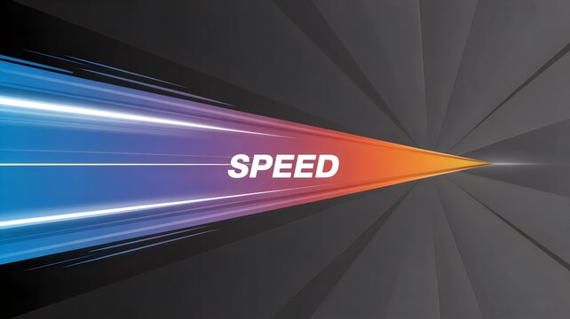 Dynamic racing stripe with speed text in blue and orange – Suitable for advertising campaigns, motion graphics, or energy themes