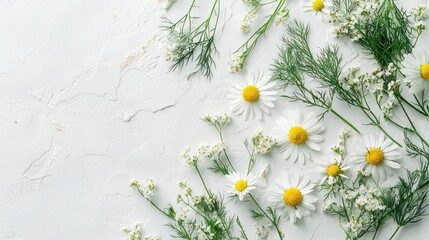 Delicate white flowers background
