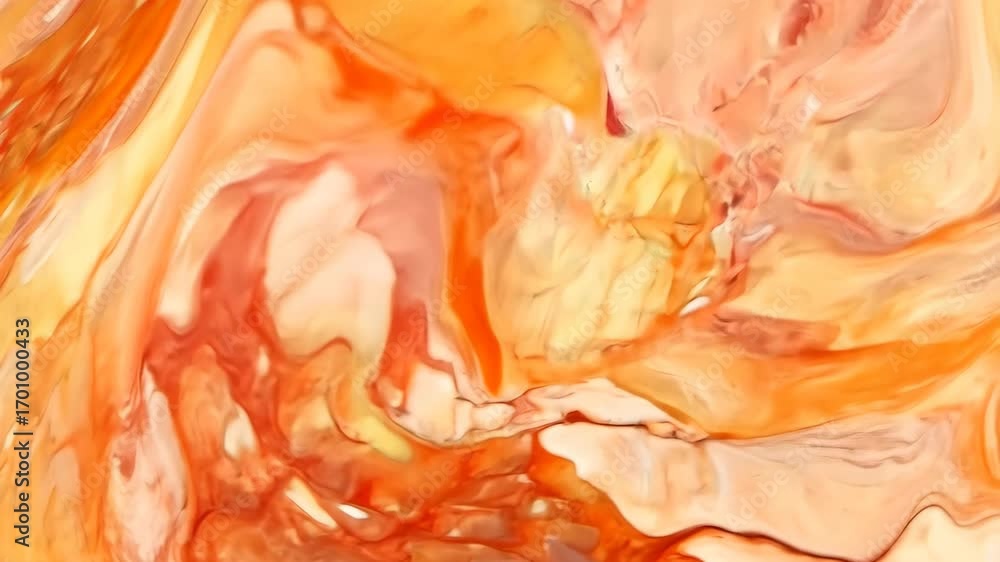 Aufkleber abstract fiery mix: a mesmerizing display of flowing, vibrant hues of orange and red, creating a dyn