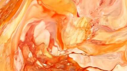 Abstract fiery mix: A mesmerizing display of flowing, vibrant hues of orange and red, creating a dynamic and captivating abstract composition, evokes passion and energy. - Powered by Adobe