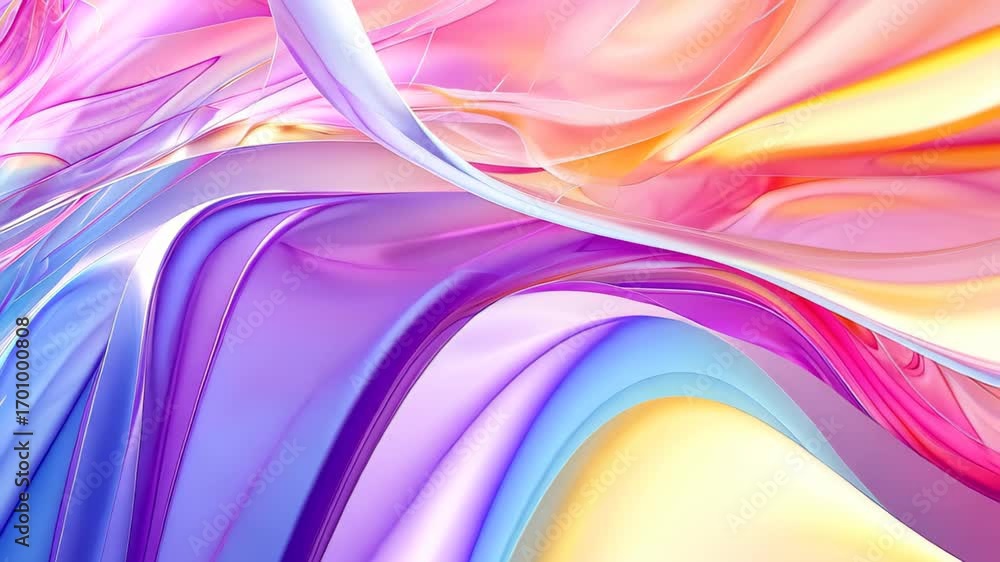 Aufkleber colorful abstract flow: an artistic fusion of vibrant colors, creating a mesmerizing flow of organic