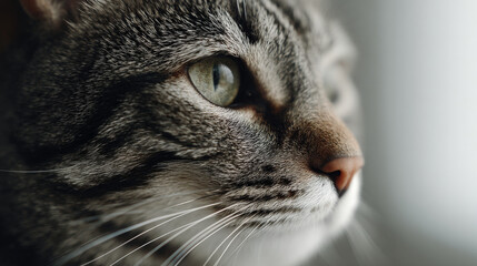 closeup portrait of cat with large expressive eyes that draw in any viewer