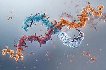 Bispecific Antibody Depicted in Action Illustration with Molecular Interaction Concept