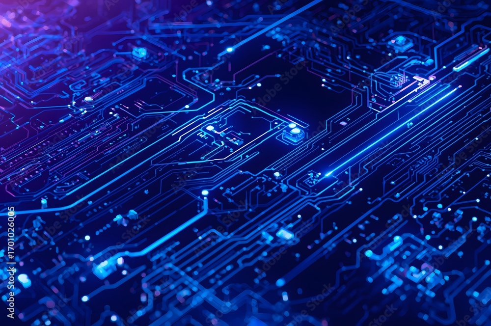 Aufkleber intricately designed abstract digital circuit board pattern representing futuristic technology and i