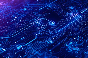 Intricately Designed Abstract Digital Circuit Board Pattern Representing Futuristic Technology and Innovation