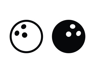 Bowling Ball Icon – Sports and Recreation Symbol Vector