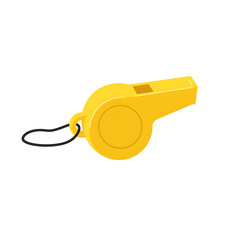 metal whistle isolated on white
