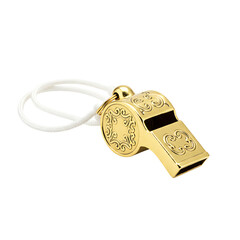 metal whistle isolated on white