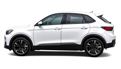 White SUV profile view