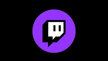 animated glitch effect twitch icon, twitch gaming and streaming icon, transparent background - Powered by Adobe